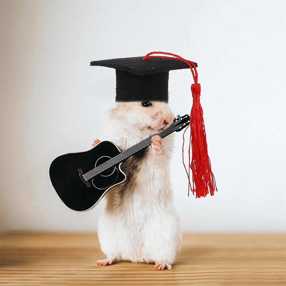 

2Pcs Pet Doctor Hat Bow Tie Set Comfortable Felt Cloth Small Animal Costume Accessories for Hamster Guinea Pig Sugar Glider Rats