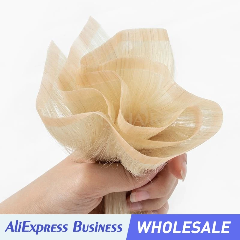 Wholesale Long Weft Tape Bundles PU Skin Weft Tape in Human Extensions  Natural Human Hair For Hair 40-50G 12-24inch 80cm Weft