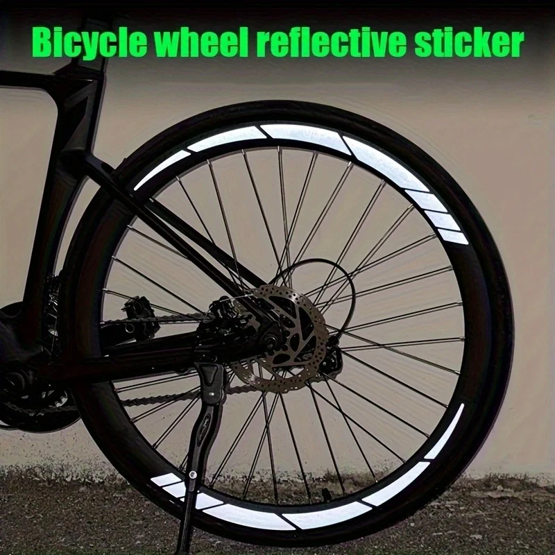 

8, светоотражающая наклейка для дорожного велосипеда, декоративная наклейка на обод горного велосипеда, водонепроницаемая наклейка на колеса велосипеда, наклейка на колеса велосипеда с креплением для ножа
