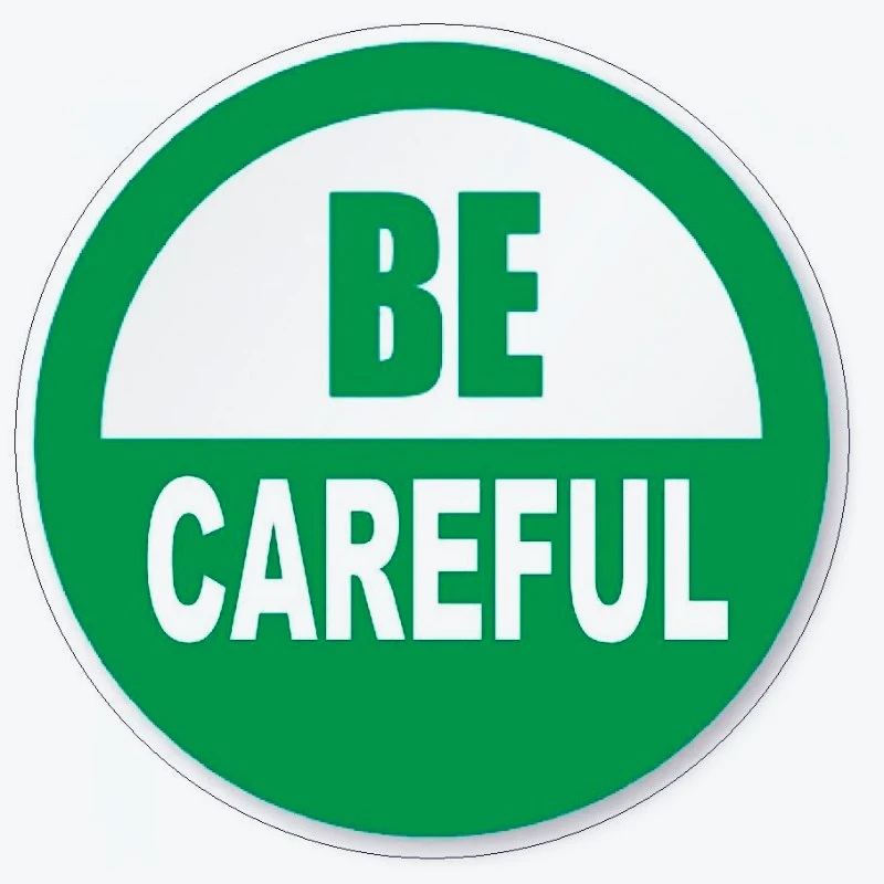 

Car Stickers Be Careful Safety Helmet Stickers 15cm PVC KK