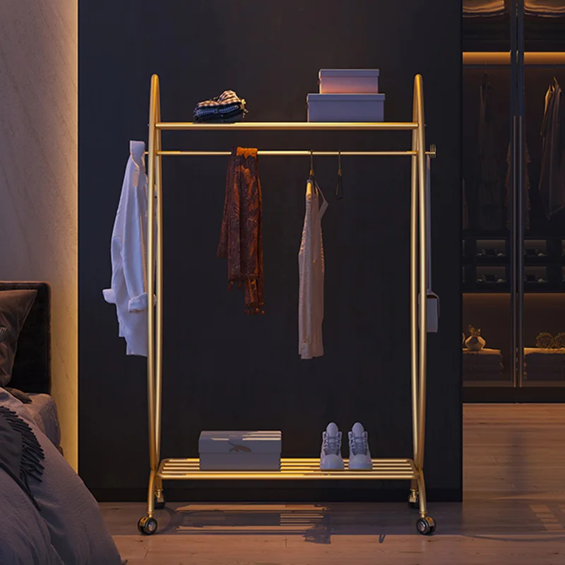 Eingang Metall Kleidung Rack Faltbare Flur Gold Bad Kleiderbügel Wohnzimmer Multifunktionale Perchero Möbel Hause