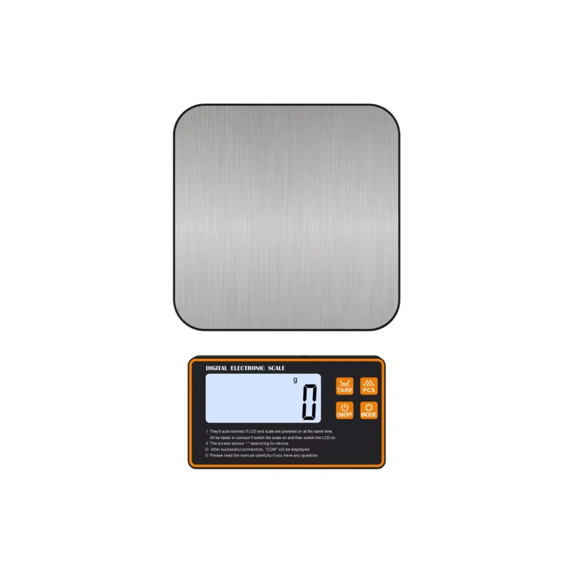 33lb Food Scale with Split Display Digital Kitchen Scale 1g 0.1oz Precision 304 Stainless Steel Backlit Suitable for Cooking