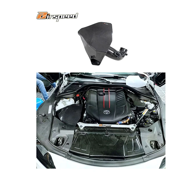 Airspeed Brand Real Car Data Development 100% Dry Carbon Fiber Cold Air Intake System For Toyota Supra B58 3.0T