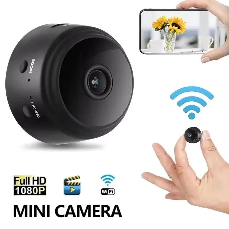 Nova Câmera Mini A9 1080P de Alta Definição WIFI CCTV IP Preta com Voz e Vídeo, Câmeras de Segurança Sem Fio com Entrega Rápida