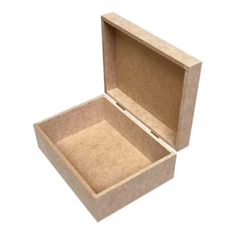 

4 Flat Rectangular Box With Hinge 20x15x8,5 Mdf Boxes, Boxes and Baskets Decorative Boxes