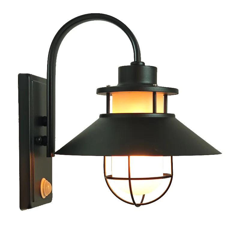 Wall Lamp Corridor Aisle Retro Living Room Nordic Balcony Stairs Creative Indoor Human Body Induction Lamps