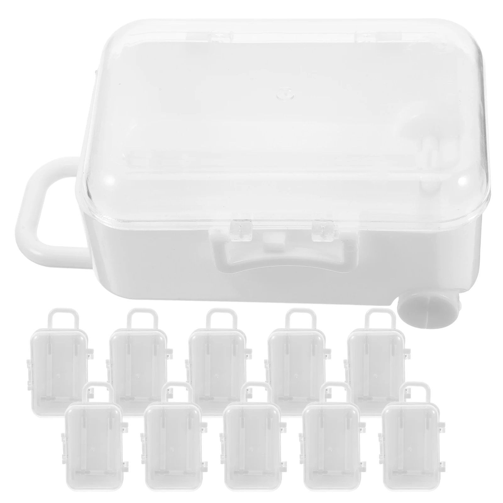 

12 Pcs Candy Box Large Size Rolling Suitcase Mini Travel Luggage Clear Plastic Boxes Party Favors Wedding Gifts Christmas