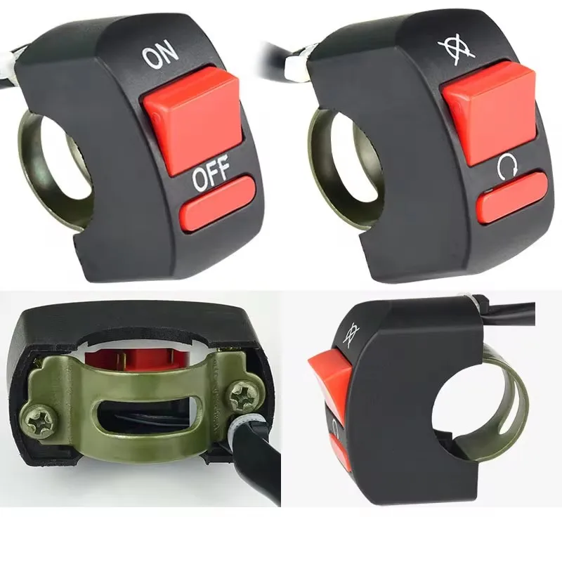 Electric car switch motorcycle modified double flash emergency lights switch speakers LED headlights electric start flame switc