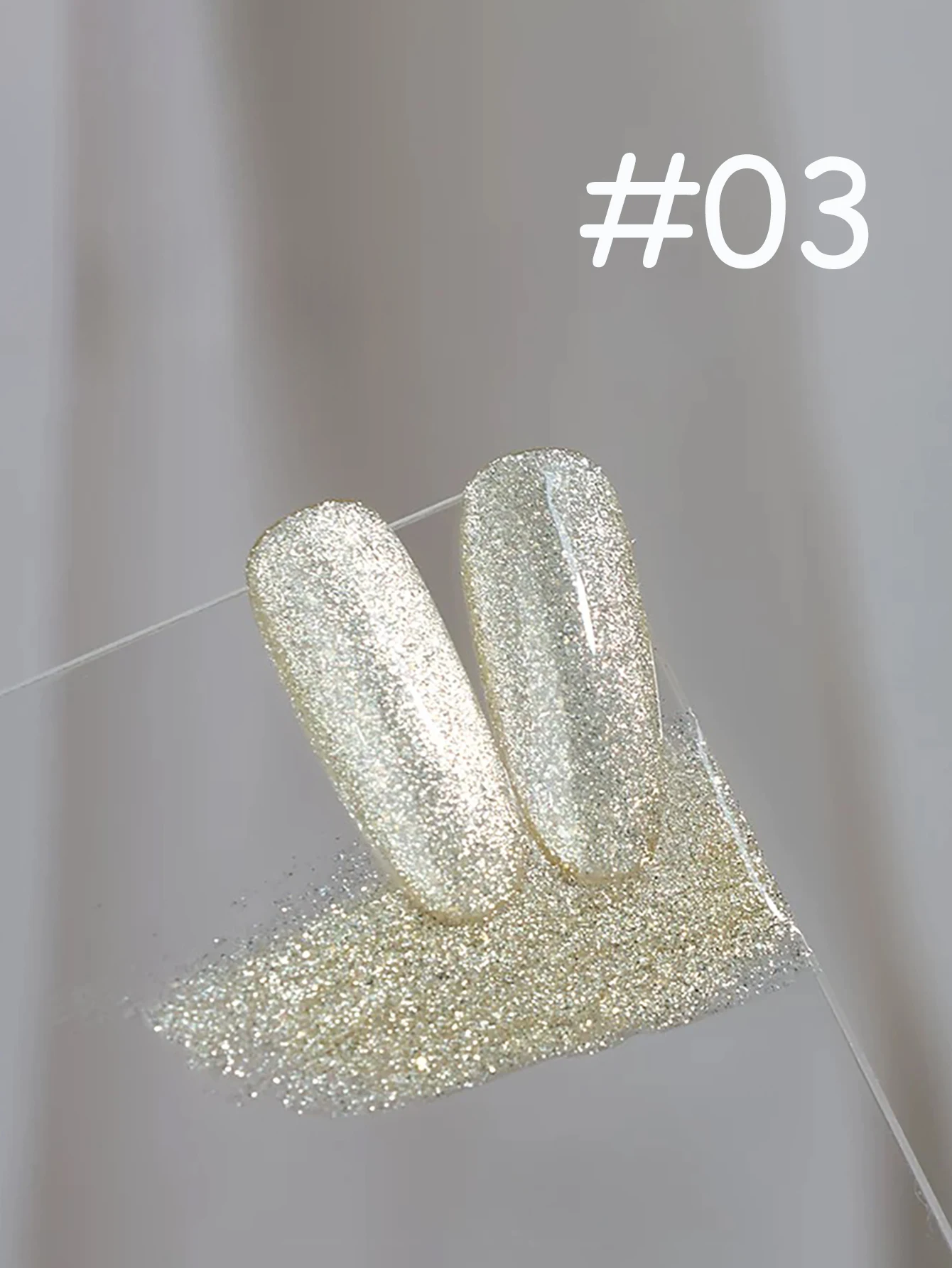 เจลทาเล็บกลิตเตอร์สะท้อนแสง ZH 12 มล. สีเงินแชมเปญวิบวับ ประกายเลื่อม กึ่งถาวร ลอกออกได้ สำหรับตกแต่งเล็บ