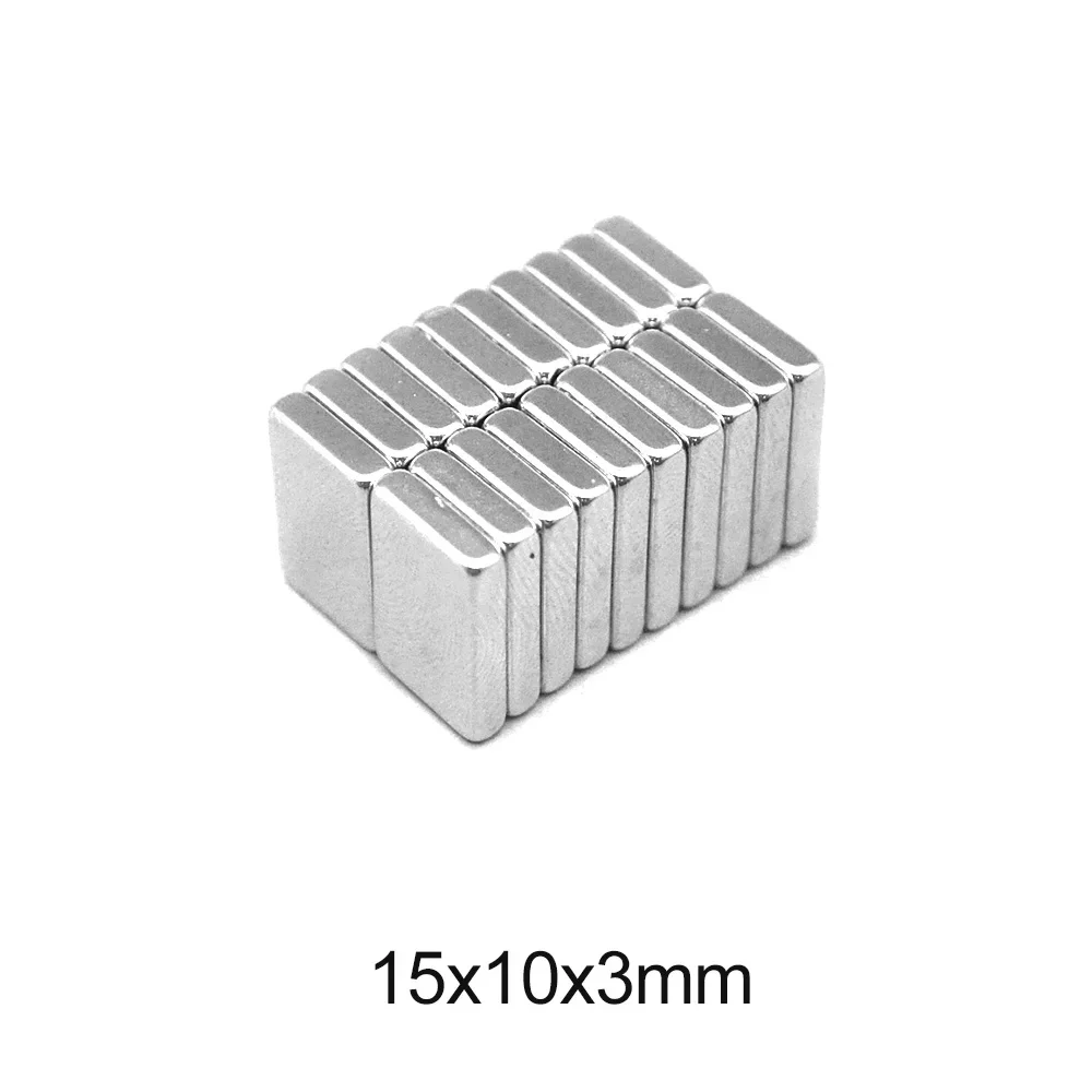 15x10x3 Quadrate Powerful Magnet 15x10x3mm Permanent Block Magnet 15*10*3mm Strong Neodymium Magnets 15*10*3