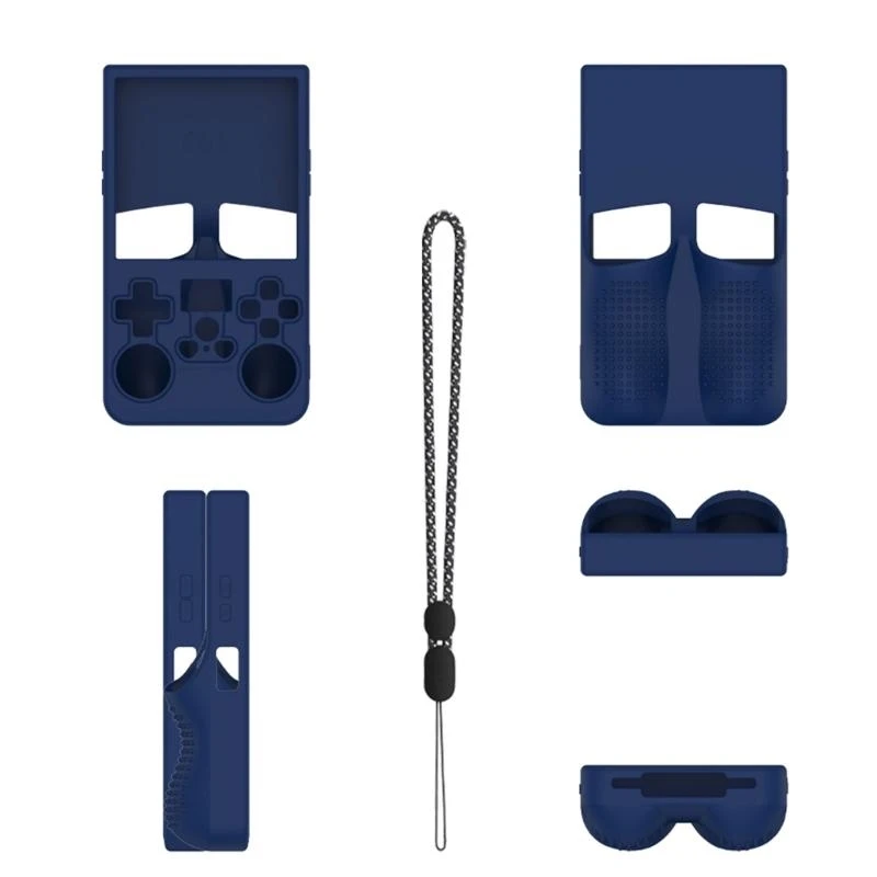 Y2GD Gamepad Dustproof Housing with Lanyard Silicone Protector Cover for R36 Scratchproof Game Console Protective Case