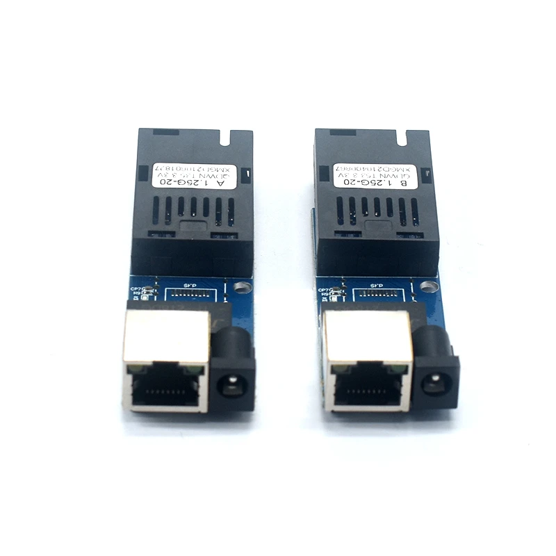 Mini fiber optical media converter 1GE1GF, 10/100/1000Mbps, single mode, single fiber, SC Port PCBA board