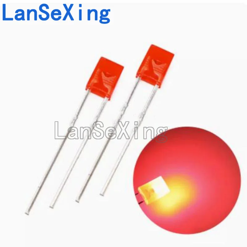 2 * 3 * 4 red emitting 2x3x4 square red LED (100 pieces)