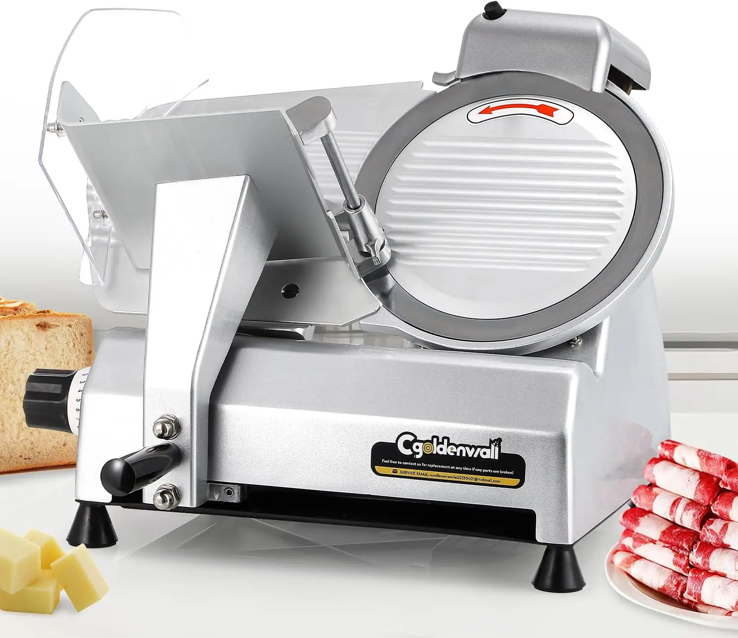 Commercial Meat Slicer 240W Meat Slicer Machine, 0-0.7