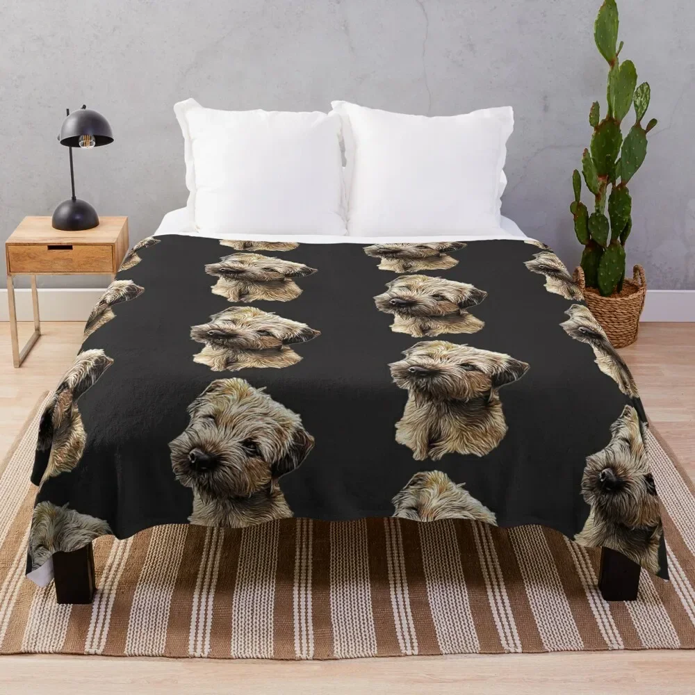 

Border Terrier Cute Puppy Dog Throw Blanket sofa bed Shaggy Decorative Throw Blankets