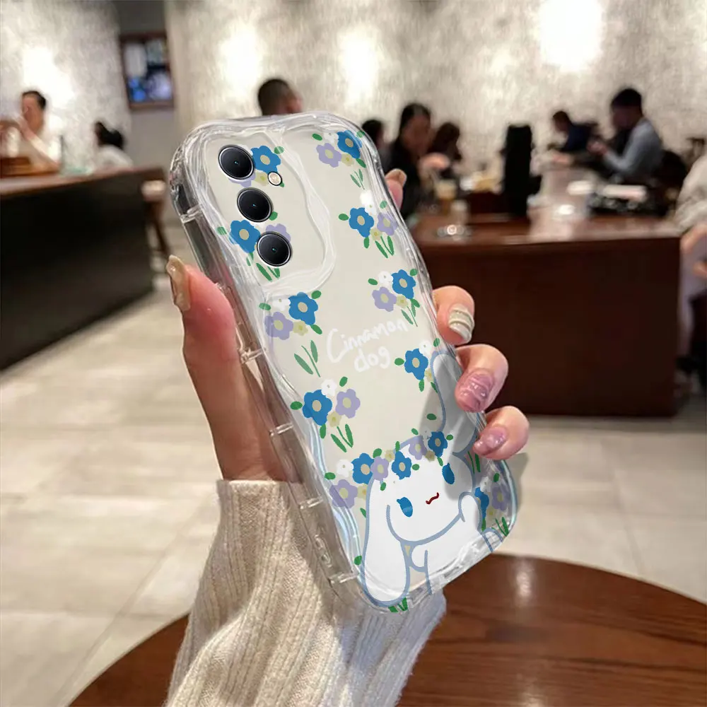 Sanrio Cinnamoroll 3D Wave Case For Samsung A73 A72 A71 A55 A54 A53 A35 A34 A33 A25 A24 A23 A15 A14 A13 A05 A04 A03 4G 5G Cover