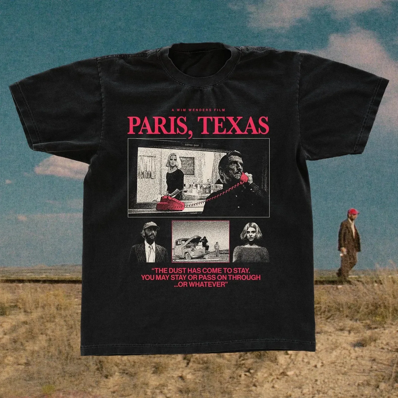 Paris, Texas Short Sleeve Cotton T-shirt Unisex S-5XL US1854