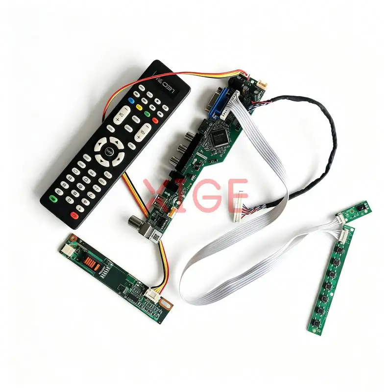 Display Screen Controller Drive Board Fit LQ160E1LW04 LQ160E1LW02 LVDS 30-Pin 1-CCFL HDMI+VGA+AV+USB 1280*1024 1280x1024 DIY Kit