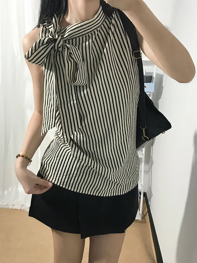 

Slimming Korean Sle Knot Neline Svel Women's Summer Faion Set Dr A-Line Skirt Two-Piece Suit