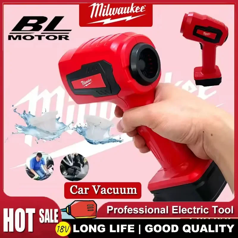 

Milwaukee Portable Rechargeable Handheld 120W Car Vacuum Cleaner 3 In 1 Electric Vacuum Home and Car 18V Li-ion Battery