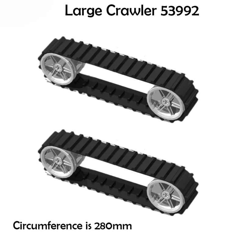 Track Tank Crawler Wheels Tire Set Technology Building Blocks Parts  53992 13972 56145 DIY Toys MOC Bricks For Truck Vehicle