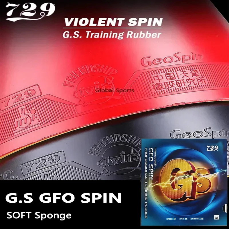 

729 Friendship GS Professional TrainingTable Tennis Rubber RITC Geo Spin Ping Pong Rubber Soft and Good Control