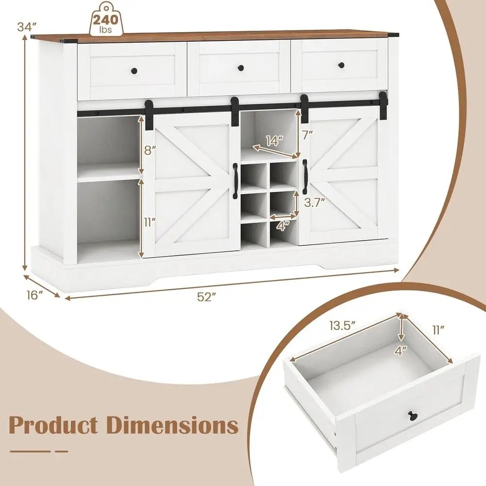 LED-beleuchteter 52 Weinbarschrank mit Schiebetür, 12-Flaschenregal, Glashalter für Wohnzimmer oder Kaffeestation
