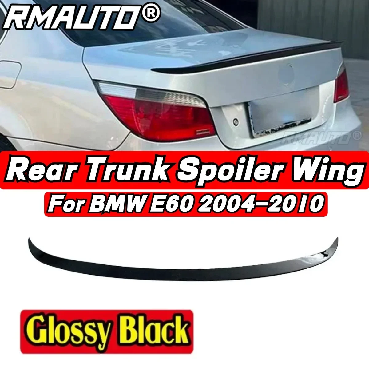 

BMW E60 Автомобильный задний спойлер багажника Внешняя часть Автомобильный задний спойлер Крыло для BMW 5 серии E60 520 525 530 2004-2010 Автомобильные аксессуары