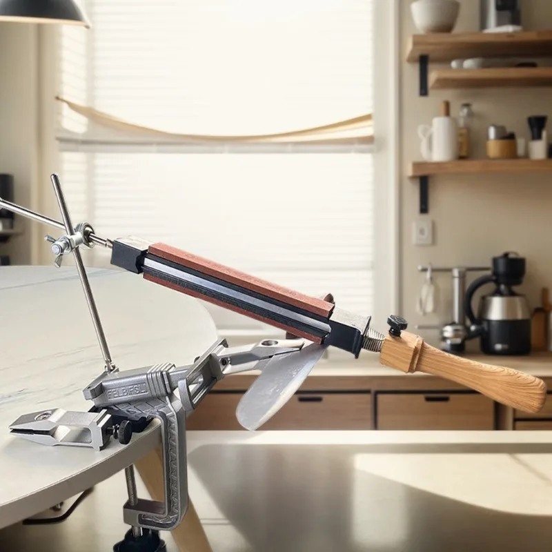 نظام أدوات مبراة السكاكين بزاوية ثابتة من الفولاذ المقاوم للصدأ أداة مسن السكاكين ذات الضبط الدقيق بزاوية كاملة 360 درجة °   دوران