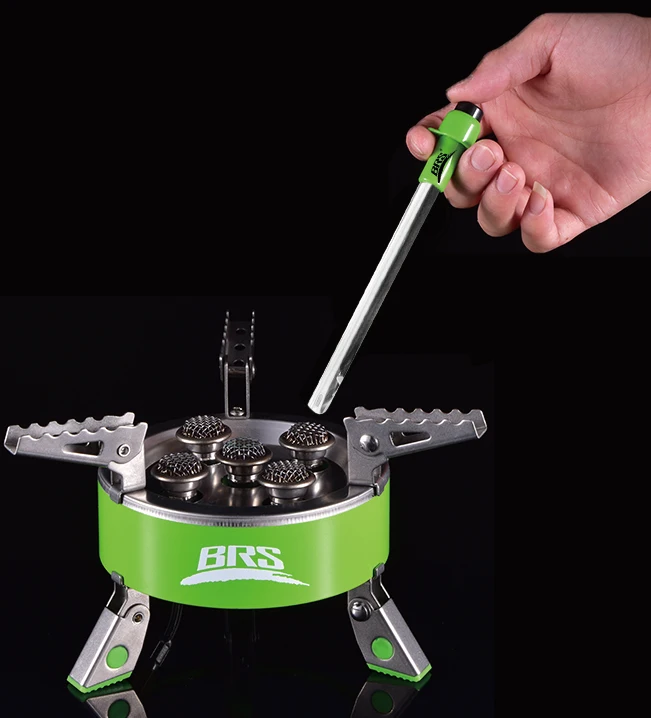 BRS-191A Equipo para acampar al aire libre Estufa de gas Versión de encendedor Encendido electrónico más ligero extendido