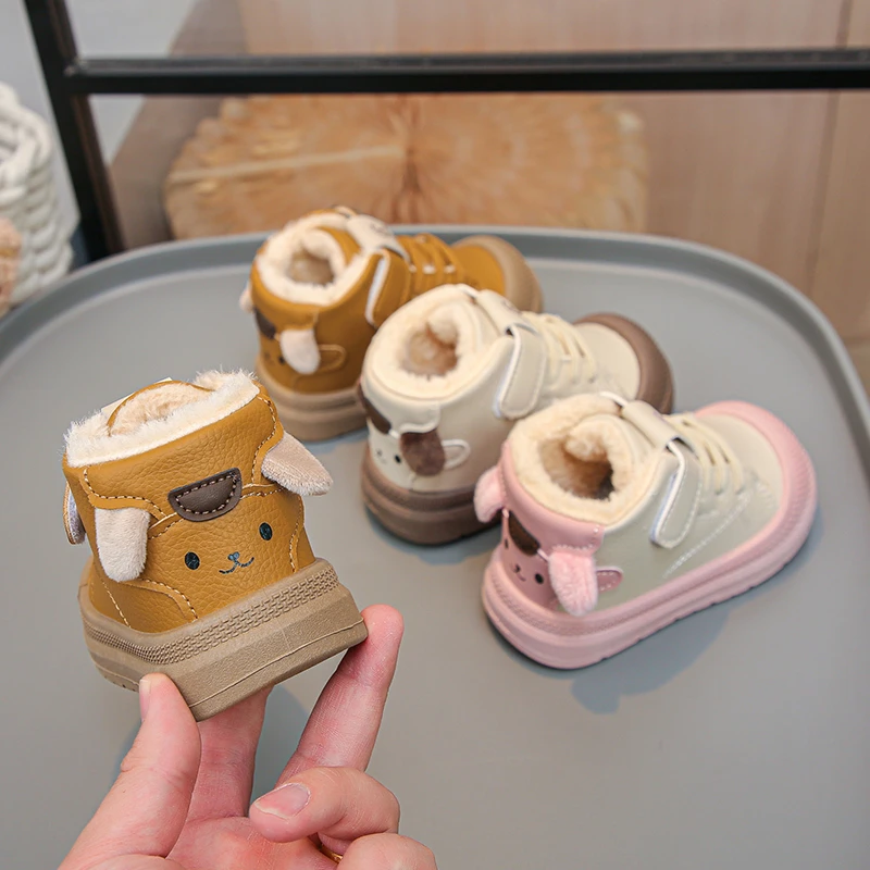 Kids Casual Boots Suede Warm Toes Capped Children Ankle Boots Cute Sweet 2026 Brand New Boys Girls Short Boots Soft Bottom
