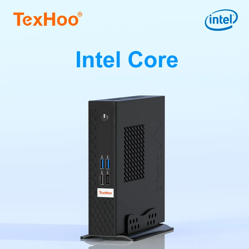 TexHoo MiniPC Intel Core i7 i5 i3 Dual Band WiFi5 BT4.2 8GB 512GB Desktop Gaming Computer Mini Pc 2-Core 4-Thread