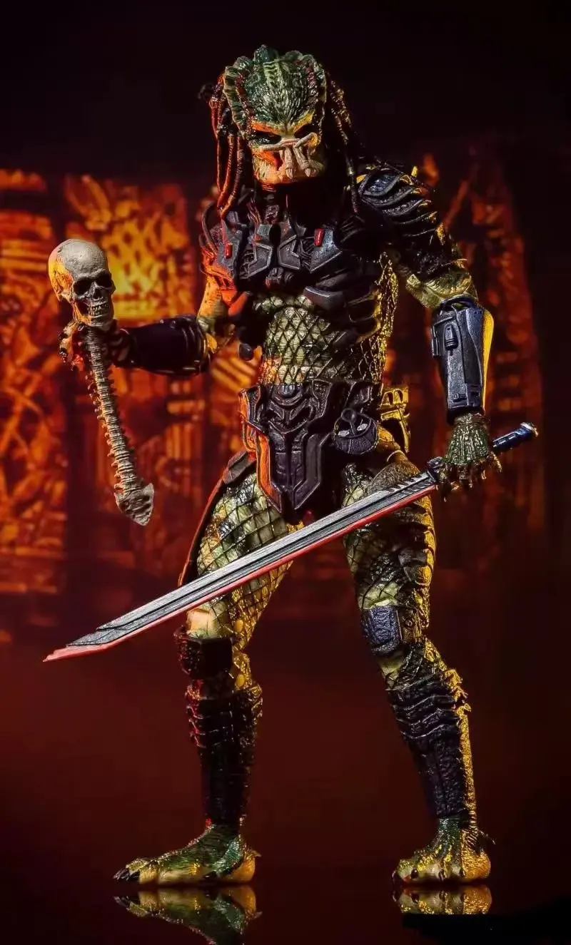 NECA Predator VS Alien Armored Lost Predator Action Figure Ultimate Armor Lost Hunter Predator Alien Hunter Series Model Toys