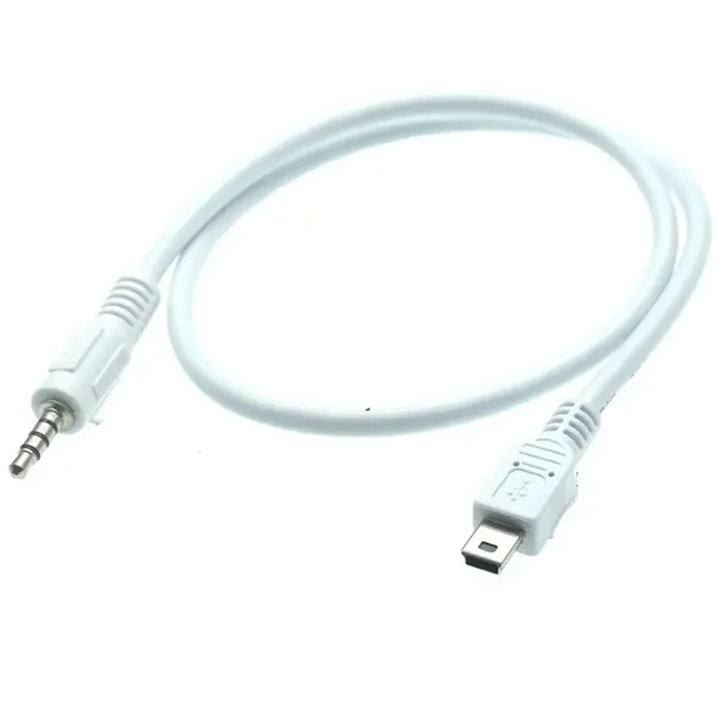 50cm Mini USB - 3.5mm Aux kabel Audio 5Pin Mini USB męski do 3.5mm Aux męska wtyczka przewód Audio