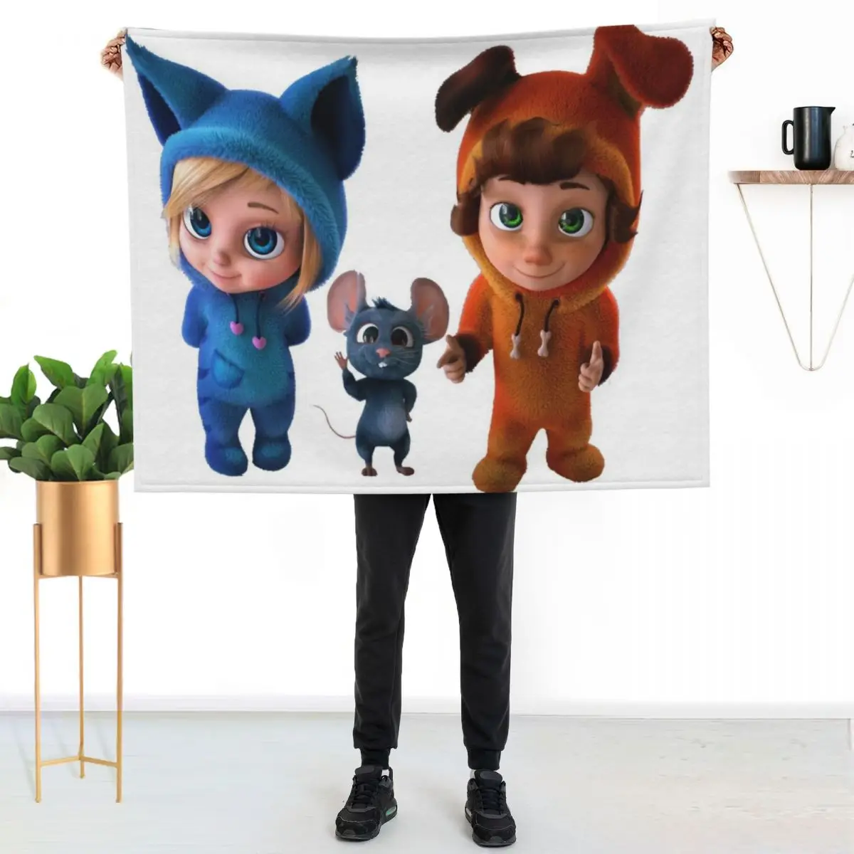 Dave & Ava – ABC Deva And Ava Throw Blanket Travel Size Cozy Blanket for Plane Train