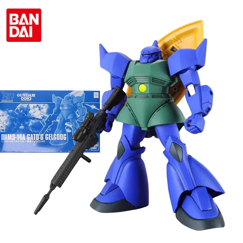

Bandai Original Gundam Model Kit Anime Figure HGUC 1/144 MS-14A GATO'S GELGOOG Action Figures Toys Ornaments Gifts for Children