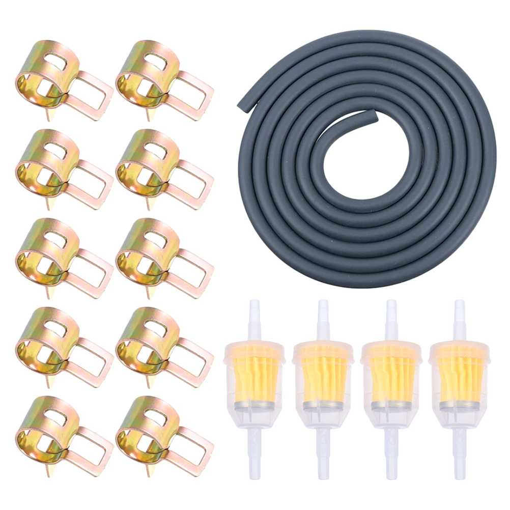 

Gas Filter Kit for Motorcycle Scooter Dirt Bike Diesel Heating Inline Fuel Filters Hose Clamps Small Engine Parts Durability