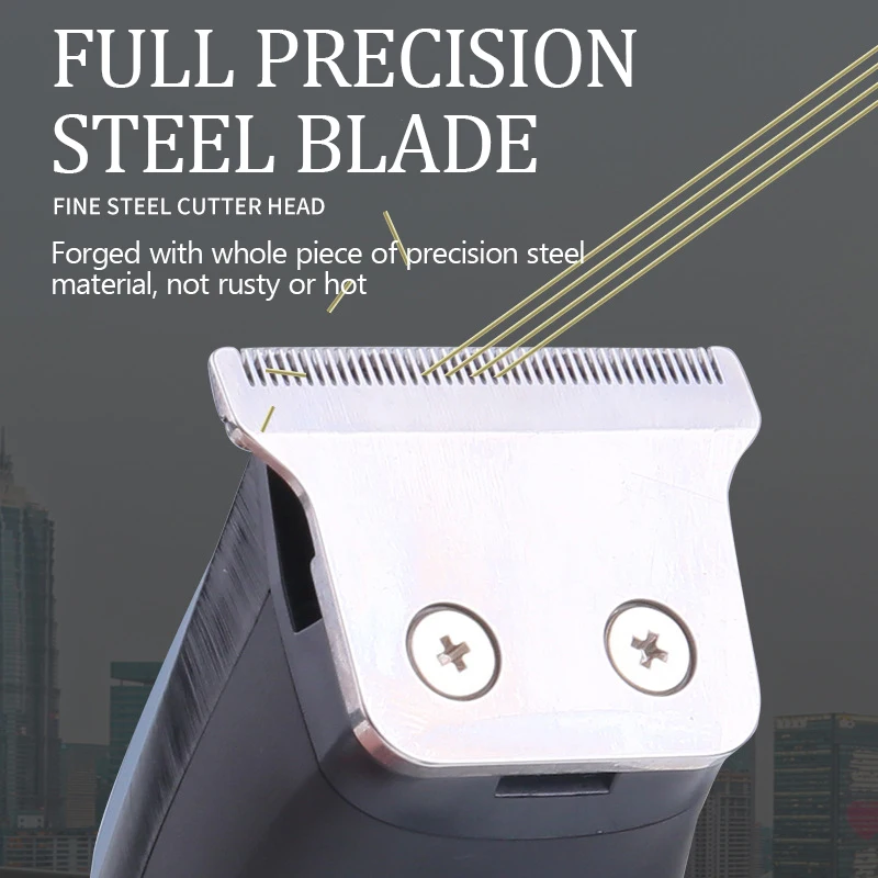 Kemei Cordless Hair Clippers para homens, aparador de barba recarregável, baixo ruído, corte de cabelo corporal, corte indolor, presente para pai e marido