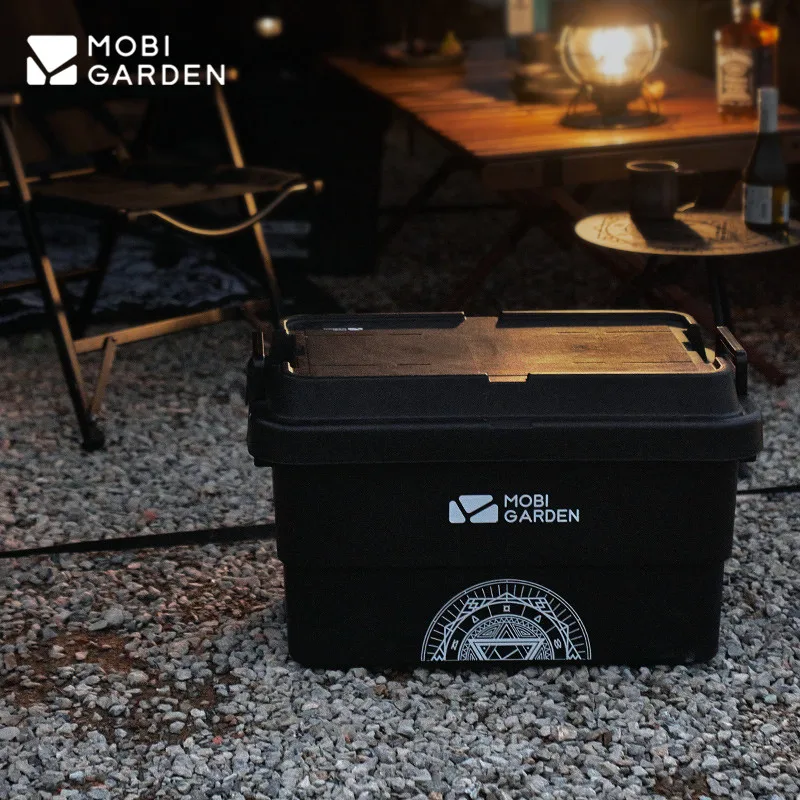 

MOBI GARDEN Outdoor Storage Box 50L PRO Large Capacity Portable Food Grade PP Sundries Box With Support Legs Camping Equipment