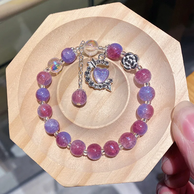 1PC  Simple Beads Crystal Bracelet for Women Girls Nationality Flower Round Heart Arrow Tassel Bracelets  Jewelry Gifts F2060