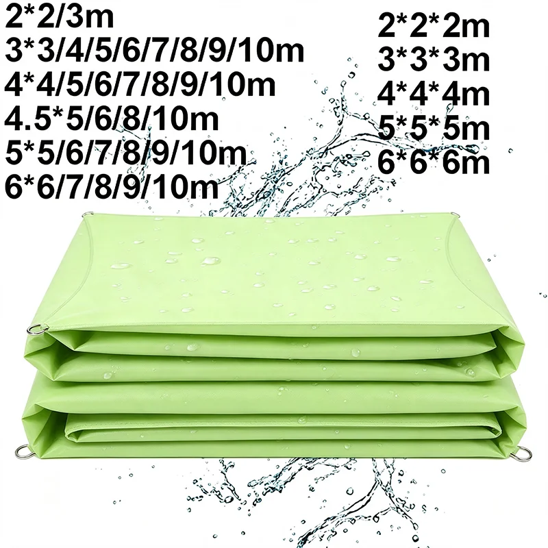 Sun Shade Sail Waterproof 2*2 4*4 6*6 3*3*3m Large Sunshade Sail Oxford Cloth Anti-UV Tarpaulin Camping Rain Awning Outdoor Tarp