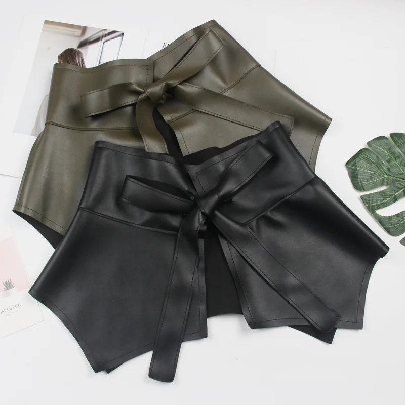 ผู้หญิงกว้าง Peplum เข็มขัดเอวหญิง Luxury Designer เสื้อรัดตัวเข็มขัดผู้หญิงตกแต่งเข็มขัดผู้หญิงสําหรับชุดหนัง Faux