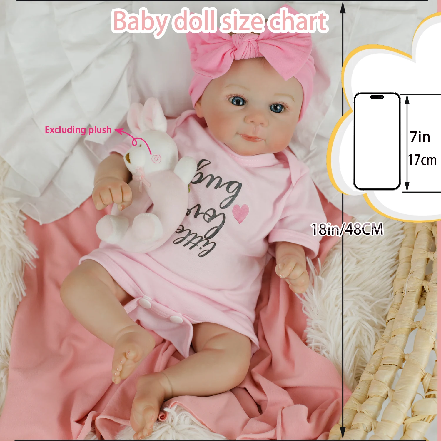 

18-дюймовая кукла реборн для девочек, джульетта, мягкое виниловое тело, ручная роспись, детали с видимыми венами, коллекционная художественная кукла, рождественский подарок