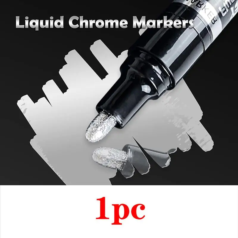 Model Painting Marking Chrome Mirror Marker Pen 2mm DIY Reflective Paint Pen Permanent Gold SILVER Marker Touch Up
