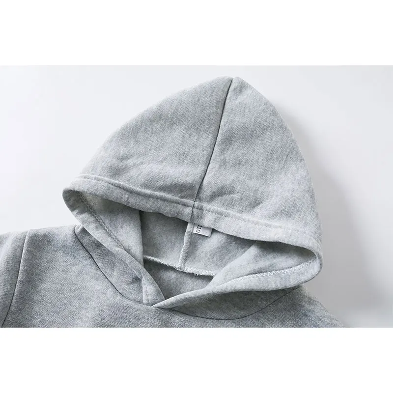 Kids hot selling spring and autumn hoodies for boys and girls, casual hoodies for kids aged 2-12, solid color hoodie tops