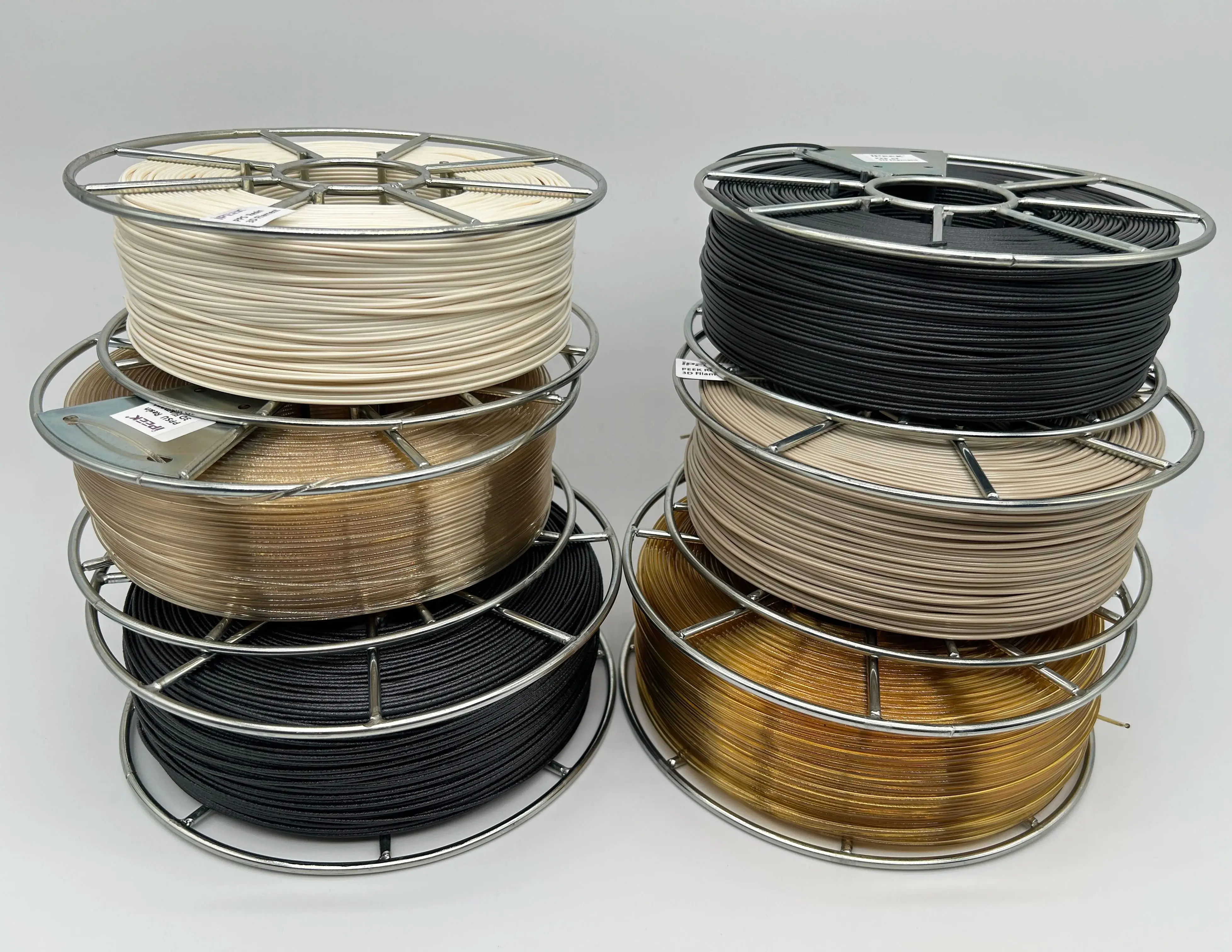 Image of IPEEK PEEK PEI PPSU PPS Virgin/PEEK CF/PEEK GF/PPS CF/PEI GF 3D-Filament D1.75mm Natur-Schwarz 1KG/Rolle