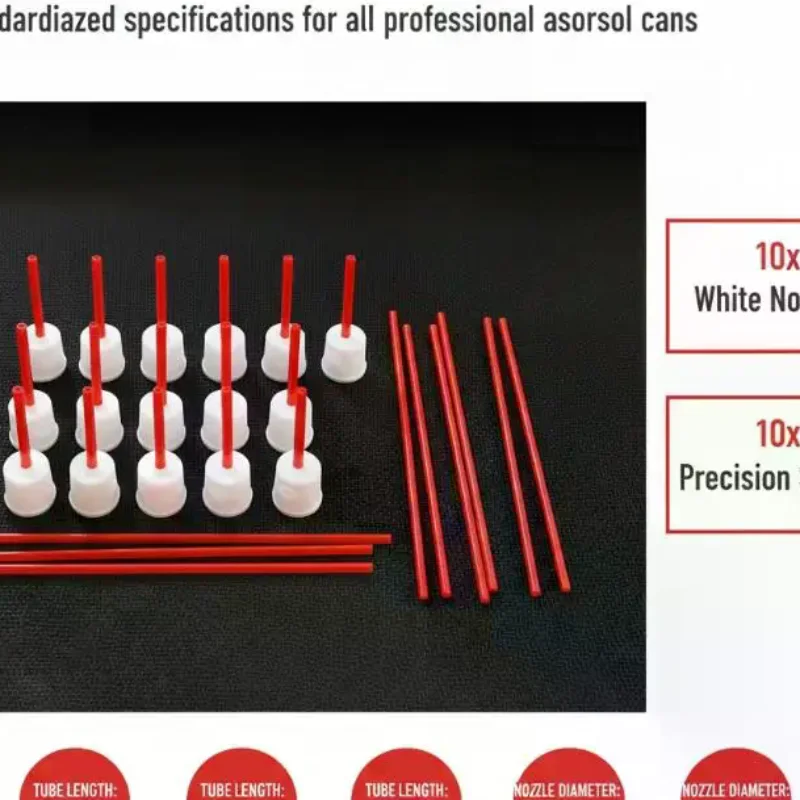 10 PCS Spray-Paint Caps Fit Female Cans,Needle Cap-Spray Can Nozzle-Spray Paint Nozzles-Spray Paint Tips Red Thin Tube