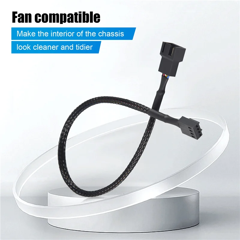 

Well Made-10PCS 4 Pin PWM Fan Extension Power Cable Connector Case Male To Female Extending Cables Compatible With 4 Pin/3Pin Fa