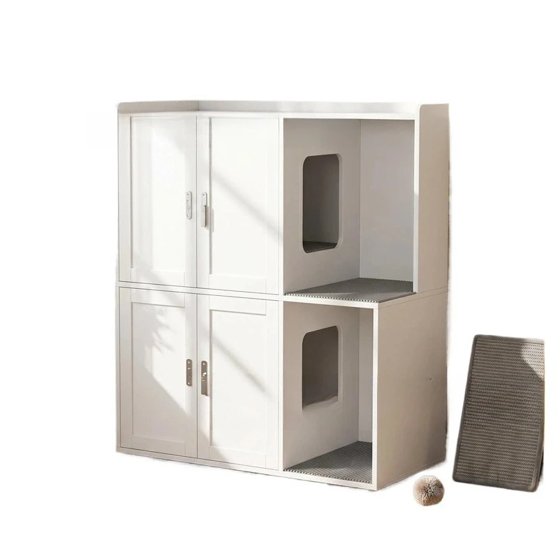 Household double-layer cat cabinet, pet cabinet, sample cabinet c