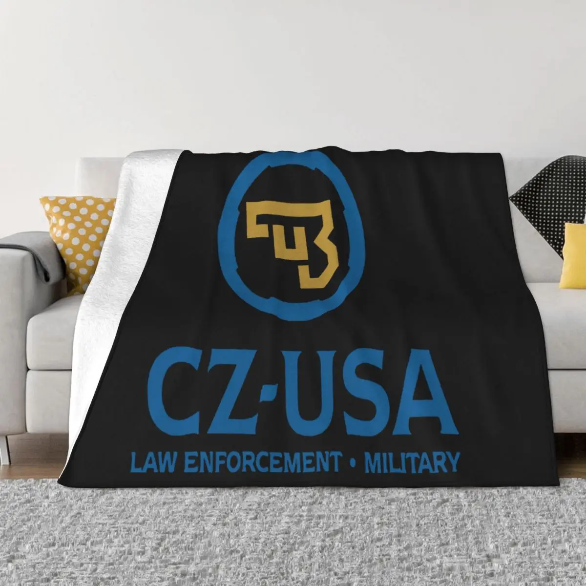 Cz Usa Pistol Shooting Competition Rifle Hunting Gun Black Size S To 5Xl Throw Blanket